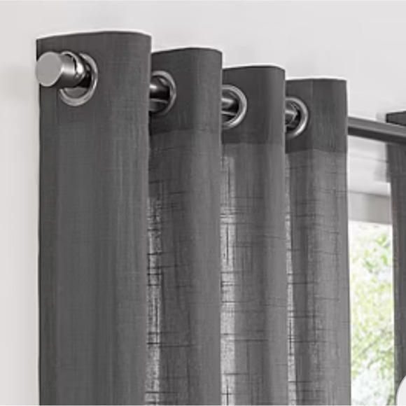 FIELDCREST Devin Solid Cotton Chambray 100% Blackout Grommet Curtain One Panel - Picture 4 of 4